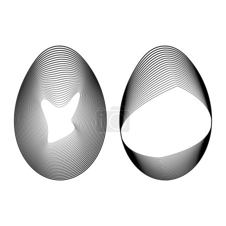 Illustration for Set of easter eggs vector illustration - Royalty Free Image