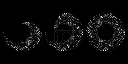 Ilustración de Conjunto de líneas de velocidad blanca en forma de espiral - Imagen libre de derechos