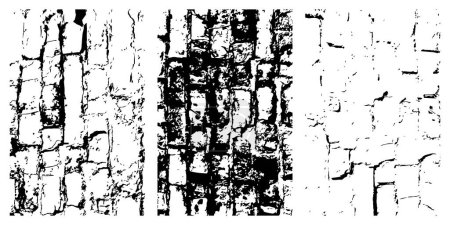 distressed overlay texture of cracked concrete, grunge background. Grunge urban background set Poster 648168032
