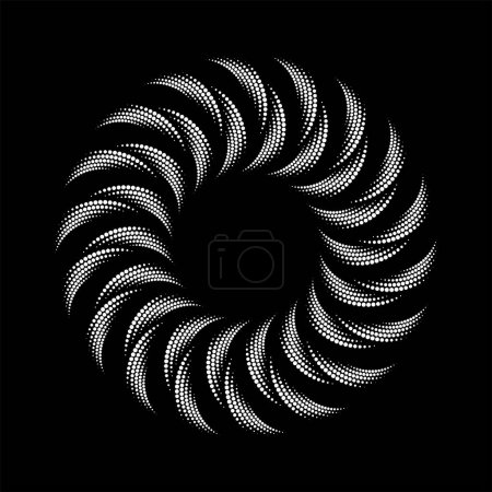 Ilustración de Vector blanco líneas punteadas en forma de círculo - Imagen libre de derechos