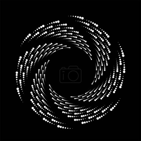 Téléchargez les illustrations : Lignes pointillées vectorielles blanches en forme de cercle - en licence libre de droit
