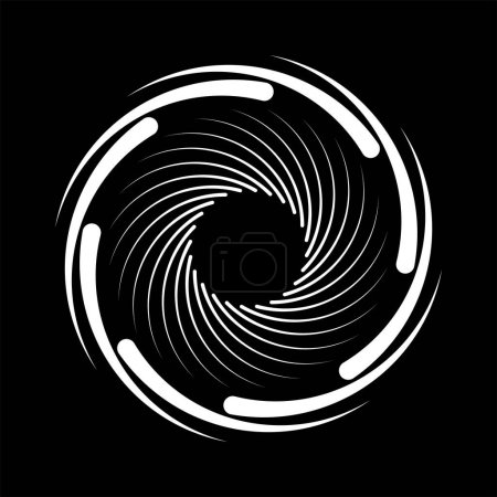 Illustration for White vector speed lines in spiral form - Royalty Free Image