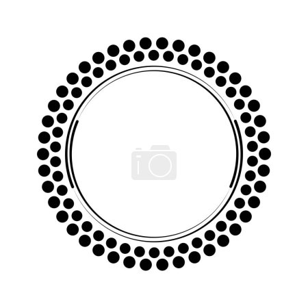 Téléchargez les illustrations : Lignes de vitesse et points noirs abstraits en forme de cercle - en licence libre de droit