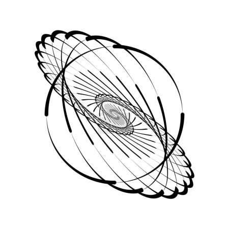 Ilustración de Líneas de círculo abstractas en forma de espiral - Imagen libre de derechos