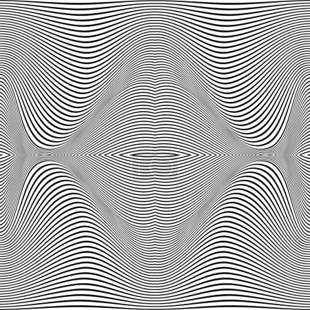Ilustración de Fondo abstracto con rayas curvas - Imagen libre de derechos