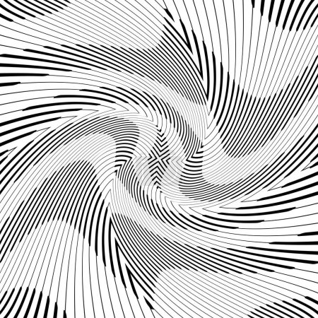 Illustration for Abstract black pattern with wave illusion - Royalty Free Image