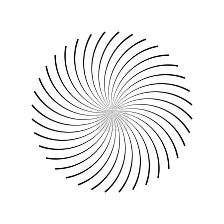 Illustration for Abstract black curvy rotated lines - Royalty Free Image