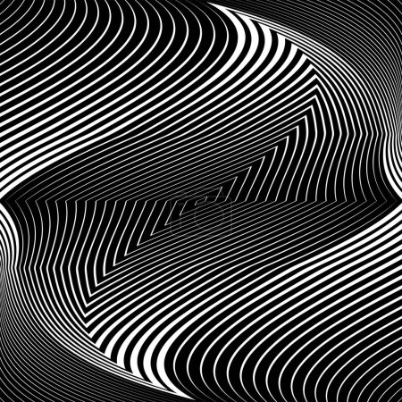 Illustration for Abstract black vector curved shape - Royalty Free Image