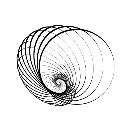 Illustration for Abstract circle lines in spiral form - Royalty Free Image