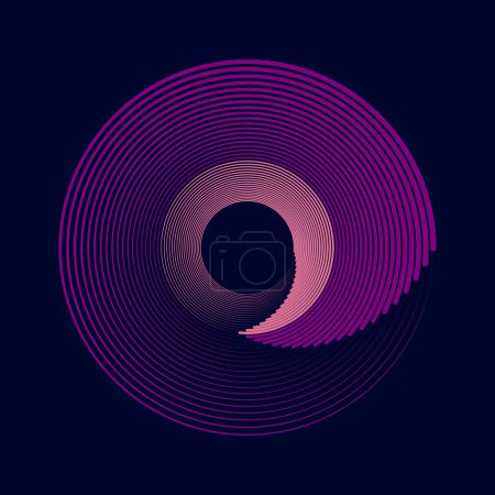 Téléchargez les illustrations : Lignes roses et violettes abstraites en spirale - en licence libre de droit