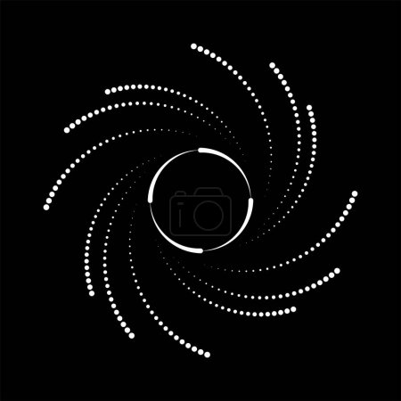 Illustration for Abstract white dots and lines in circle form - Royalty Free Image