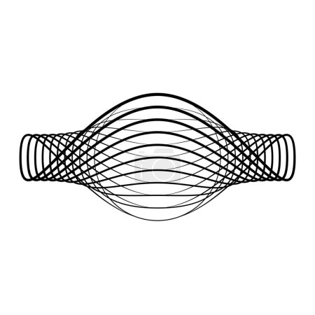 Ilustración de Líneas de velocidad concéntricas negras en forma de círculo - Imagen libre de derechos