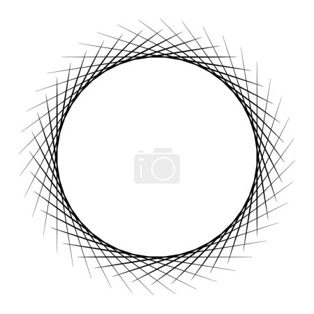 Illustration for Black lines in circle form - Royalty Free Image