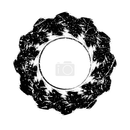 Illustration for Black rotated grunge brush strokes - Royalty Free Image