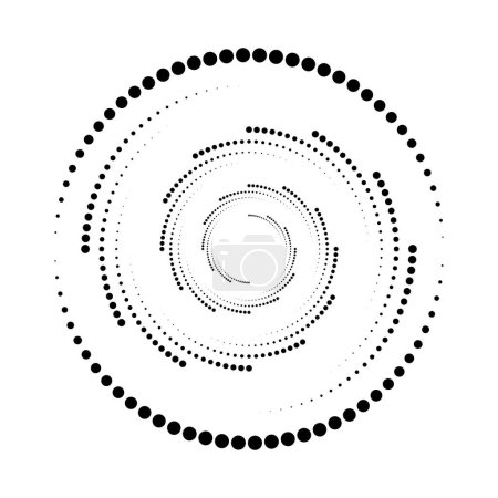 Téléchargez les illustrations : Pois demi-tons circulaires noirs - en licence libre de droit