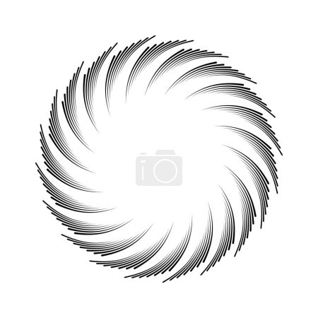 Illustration for Ack halftone dotted lines in spiral form - Royalty Free Image