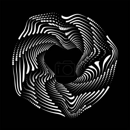 Ilustración de Líneas de velocidad de puntos fundidos en forma de espiral - Imagen libre de derechos