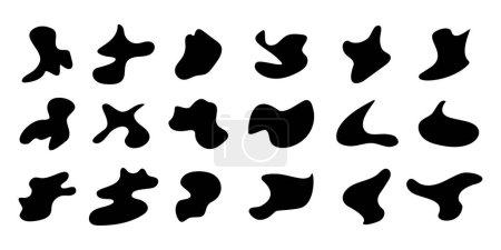 Illustration for Set of abstract black forms - Royalty Free Image