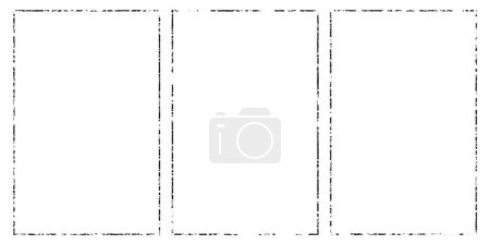 Illustration for Set of grunge rectangles frames - Royalty Free Image