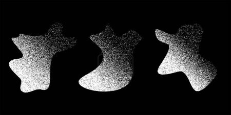 Ilustración de Conjunto de formas distorsionadas blanco glitch - Imagen libre de derechos