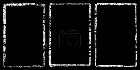 Illustration for Set of white grunge rectangle frames - Royalty Free Image