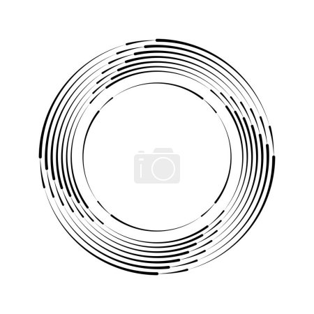 Ilustración de Líneas de velocidad en forma circular - Imagen libre de derechos