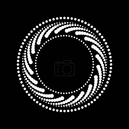 Illustration for White dotted speed lines in spiral form - Royalty Free Image