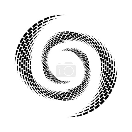 Illustration for White halftone dots in spiral form - Royalty Free Image