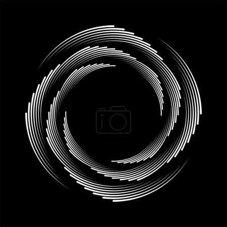 Ilustración de Líneas de velocidad blancas en forma de círculo - Imagen libre de derechos