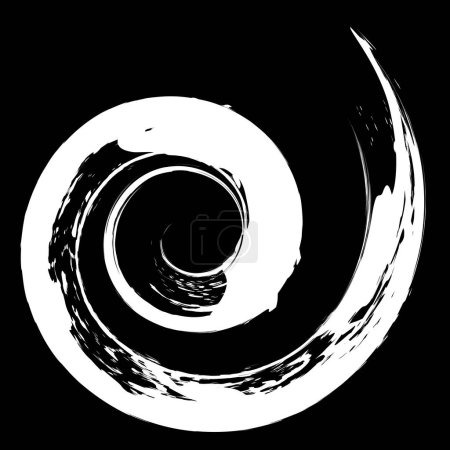 Ilustración de Raya grunge blanca en forma de espiral - Imagen libre de derechos