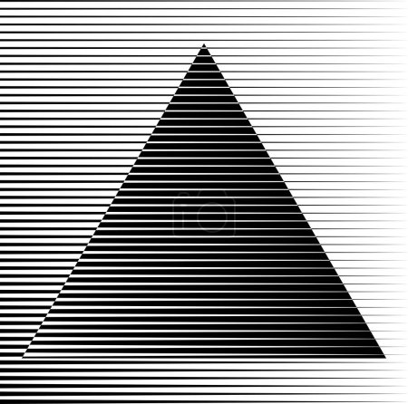 Téléchargez les illustrations : Forme de triangle à l'intérieur des lignes de vitesse sous forme carrée - en licence libre de droit