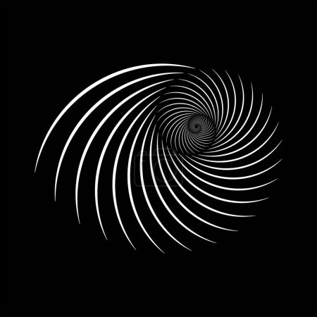 Ilustración de Forma curva abstracta blanca en forma de espiral - Imagen libre de derechos