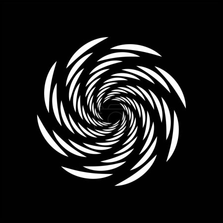 Ilustración de Formas abstractas blancas en forma espiral - Imagen libre de derechos