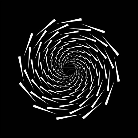 Illustration for White arrow head speed lines in spiral form - Royalty Free Image