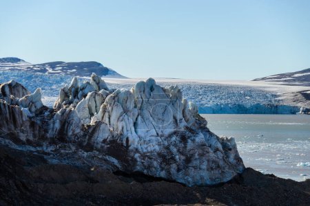 Glacier in Svalbard. Arctic landscape.