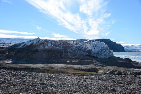 Glacier in Svalbard. Arctic landscape.