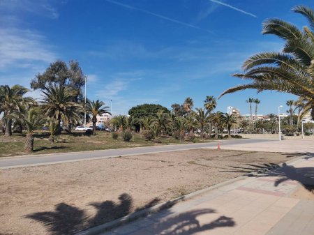 View of the Puerto de Sagunto beach promenade, Valencia