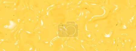 Photo for Abstract texture of glass surface of yellow. Glossy surface of water. Texture of liquid molten gold. Horizontal image. Banner for insertion into site. 3D image. 3D rendering. - Royalty Free Image