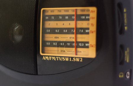 Photo for Old radio. Wave tuning scale - Royalty Free Image