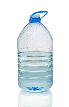 Photo for Large transparent bottle with water isolated on a white background - Royalty Free Image