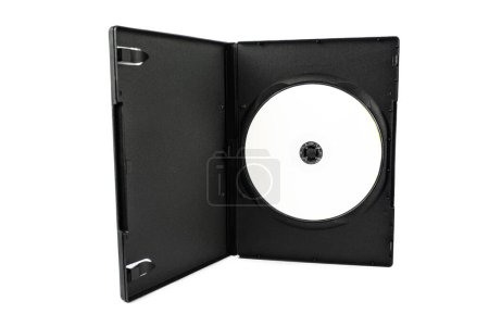 Foto de Disco DVD en caja negra - Imagen libre de derechos