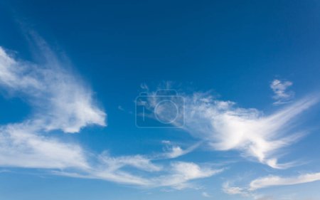 Photo for Blue sky background with cumulus clouds - Royalty Free Image