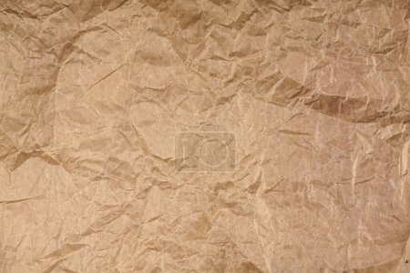 Photo for Old paper. Brown crumpled parchment. Rough texture. - Royalty Free Image