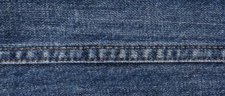 Photo for Long seam on the jeans texture close-up - Royalty Free Image