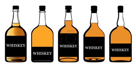 Photo for Alcohol drink bottles, vector mockup objects. Premium quality alcohol drink - Royalty Free Image