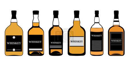 Photo for Alcohol drink bottles, vector mockup objects. Premium quality alcohol drink - Royalty Free Image