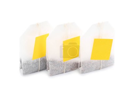 Photo for Tea bags isolated on white background - Royalty Free Image