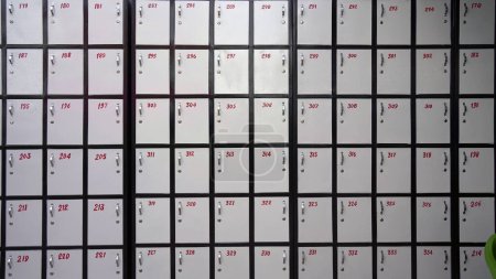 Photo for Detail view of safe deposit lockers background - Royalty Free Image