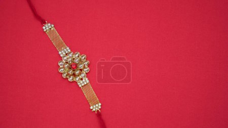 Photo for Indian festival: Raksha Bandhan. A traditional Indian wrist band which is a symbol of love between Brothers and Sisters. - Royalty Free Image