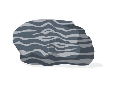 Téléchargez les illustrations : Illustration de spécimen de pierre de gneiss. Échantillon de roche métamorphique - en licence libre de droit